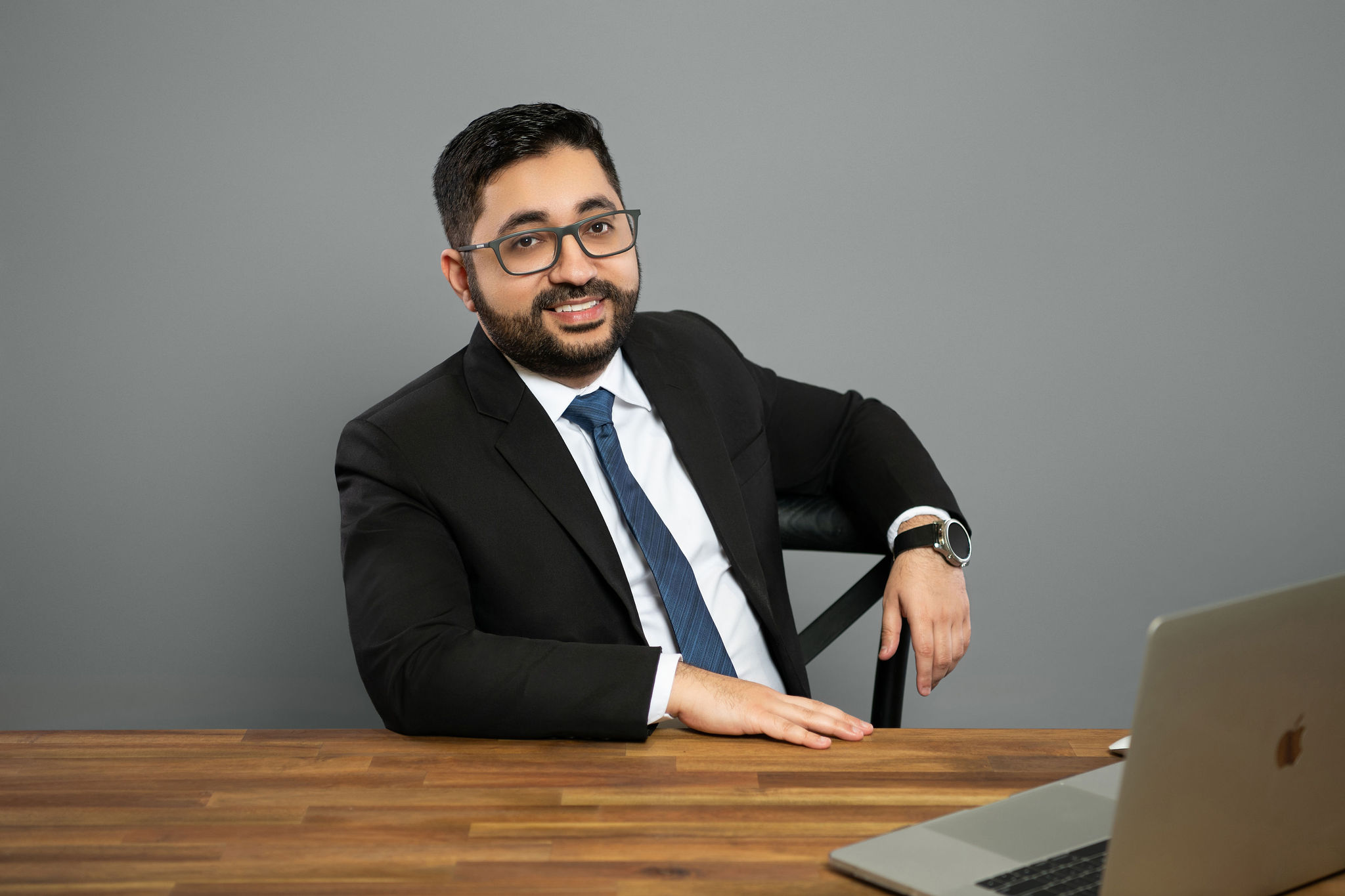 A Finex accountant reviewing property numbers with a client