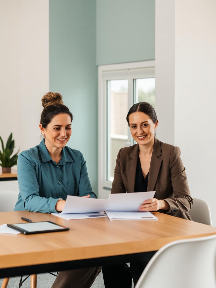 A buyer and adviser examining the numbers behind a business for sale